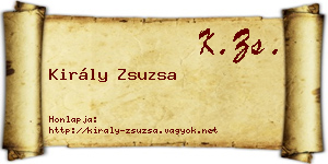 Király Zsuzsa névjegykártya